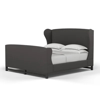 Herbert Wingback Upholstered Bed with Footboard | Wayfair North America