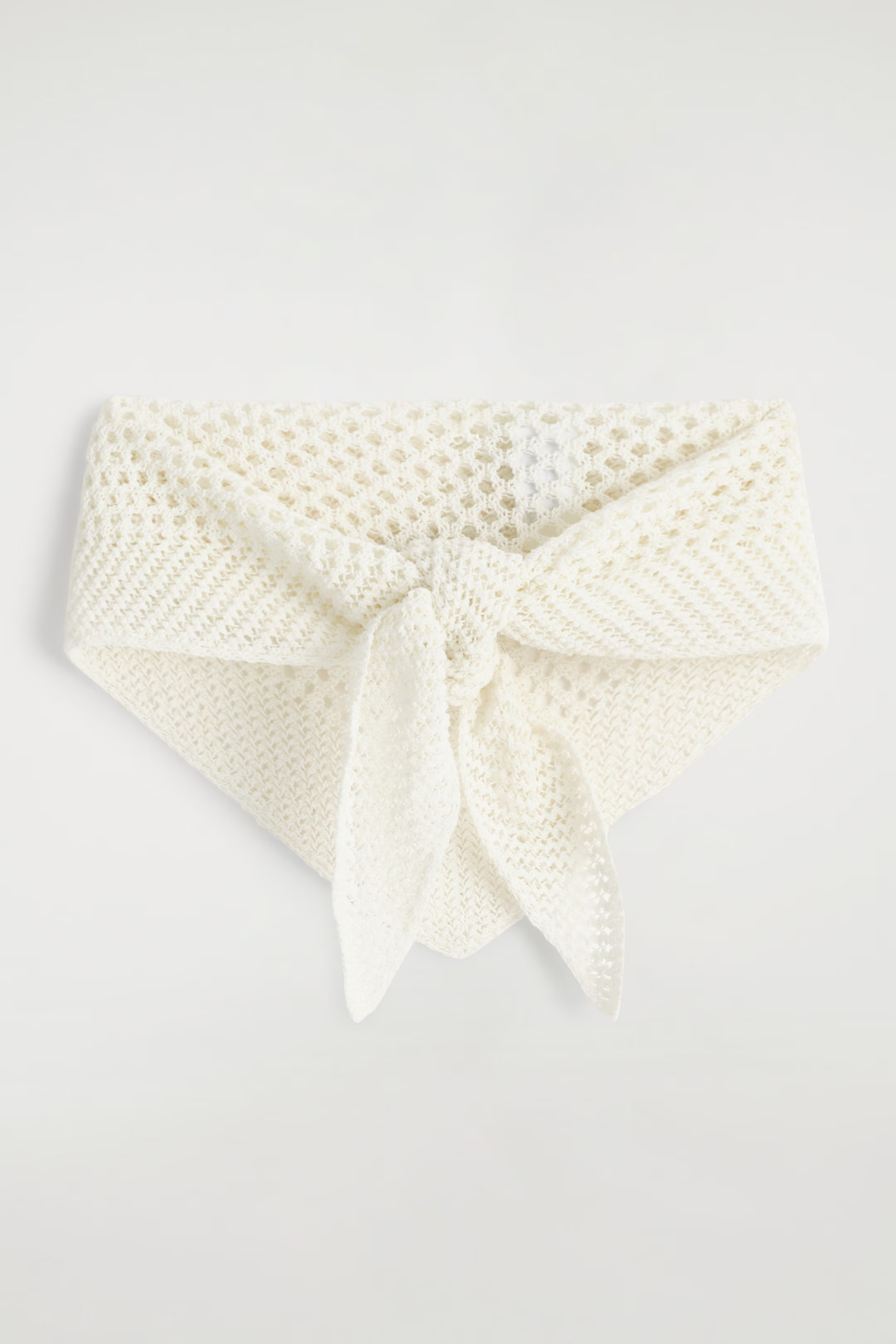 POINTELLE-KNIT TRIANGLE SCARF - WHITE | COS | COS (EU)