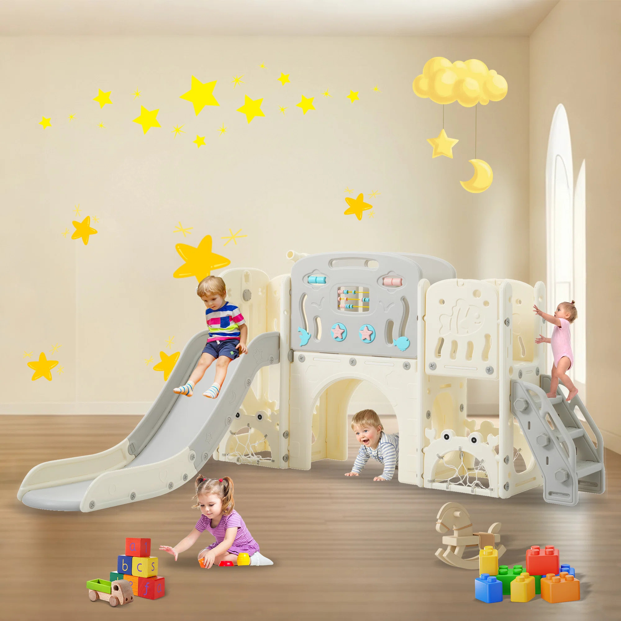 11 In 1 Toddler Slide, Kids for Toddler Age 1-3 Climber Slide Outdoor Indoor Playset | Wayfair North America