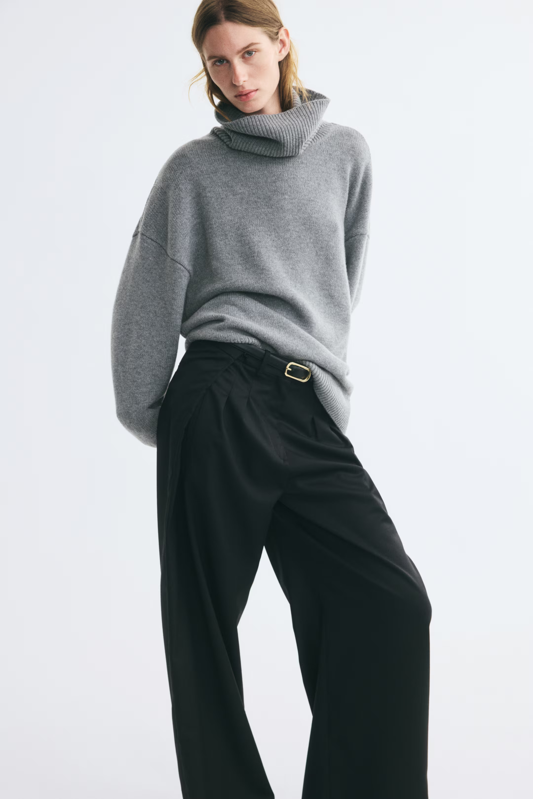 Cashmere-blend polo-neck jumper | H&M (UK, MY, IN, SG, PH, TW, HK)