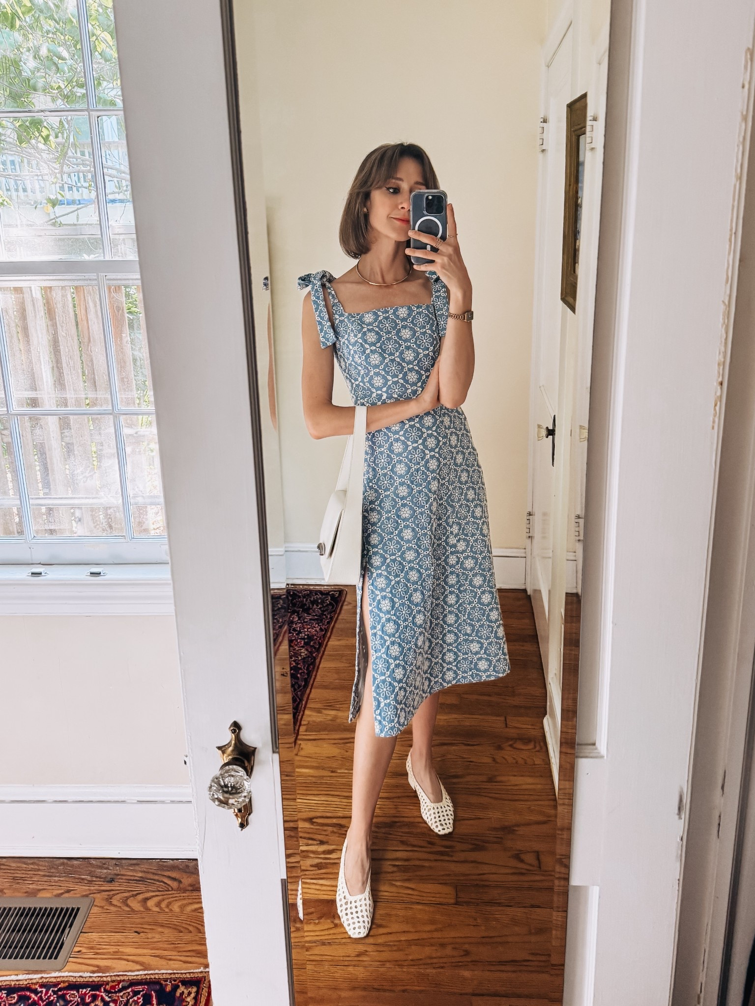 This cute blue and white dress would be perfect for the 4th of July! 

#LTKStyleTip #LTKSeasonal #LTKOver40