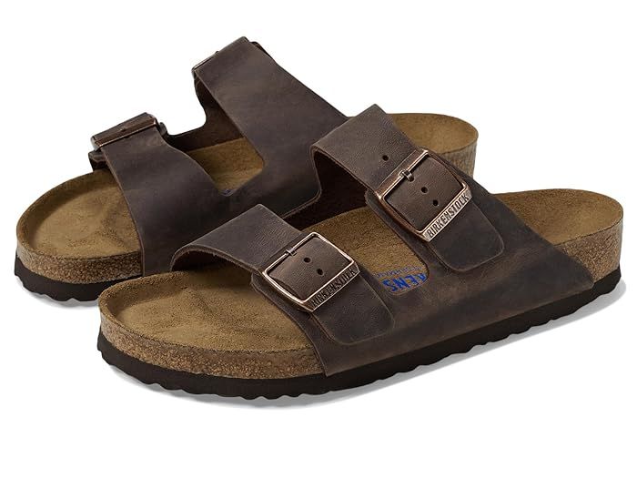 Birkenstock Arizona Soft Footbed - Oiled Leather (Unisex) | Zappos