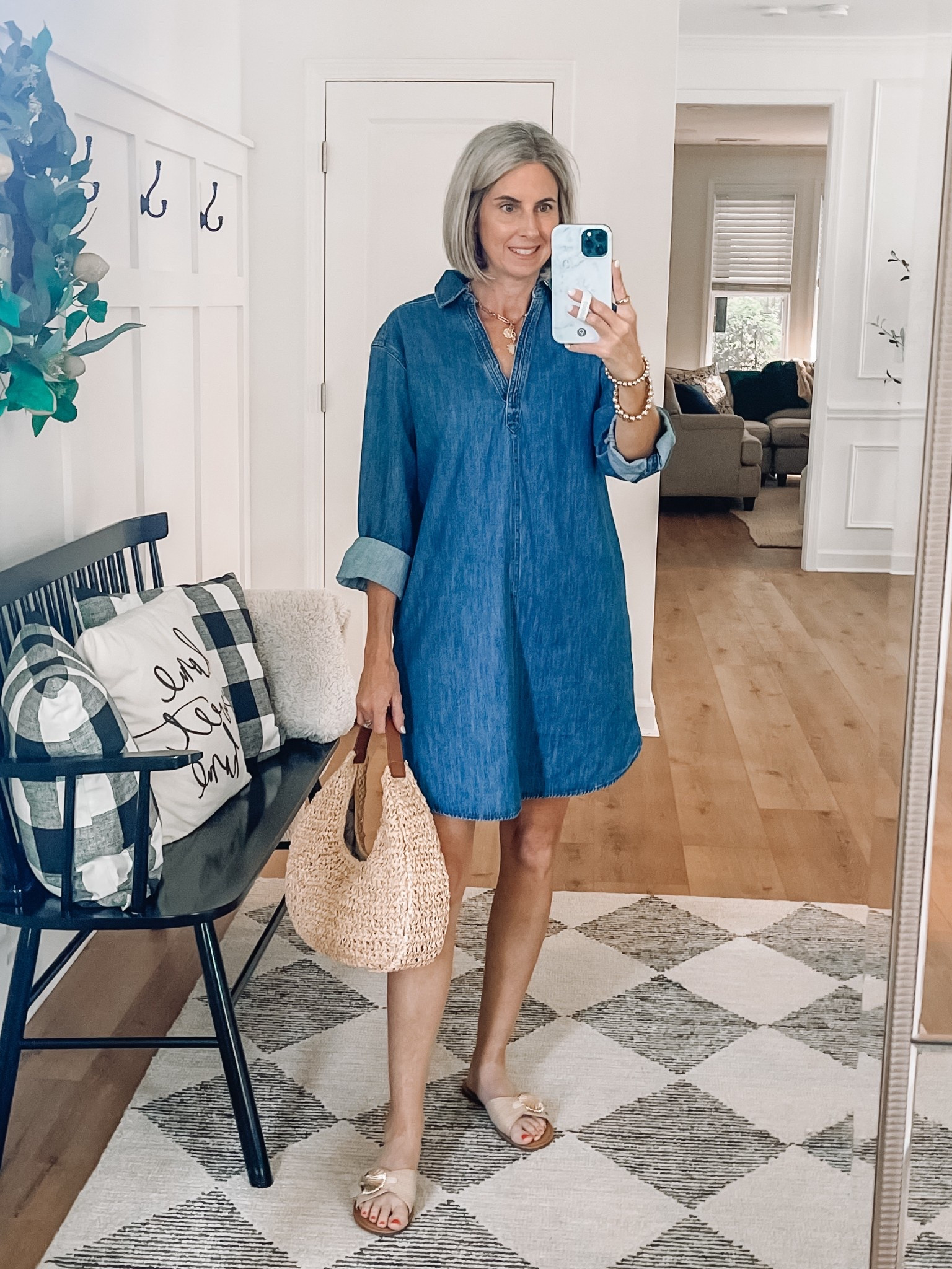 25% off denim dress 
Wearing a small 

Target style 


#LTKSaleAlert #LTKSeasonal #LTKFindsUnder50