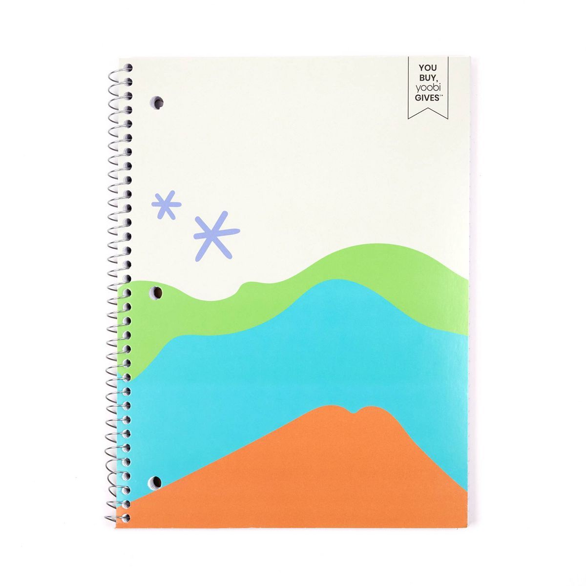 100 Sheets 1 Subject College Ruled Spiral Notebook Abstract Mountains - Yoobi™ | Target