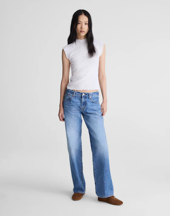 Smocked Mockneck Tank | Madewell