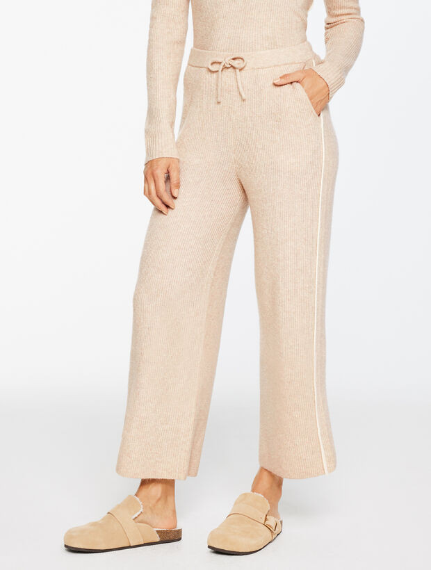 Wide Leg Sweater Pants - Tipped | Talbots