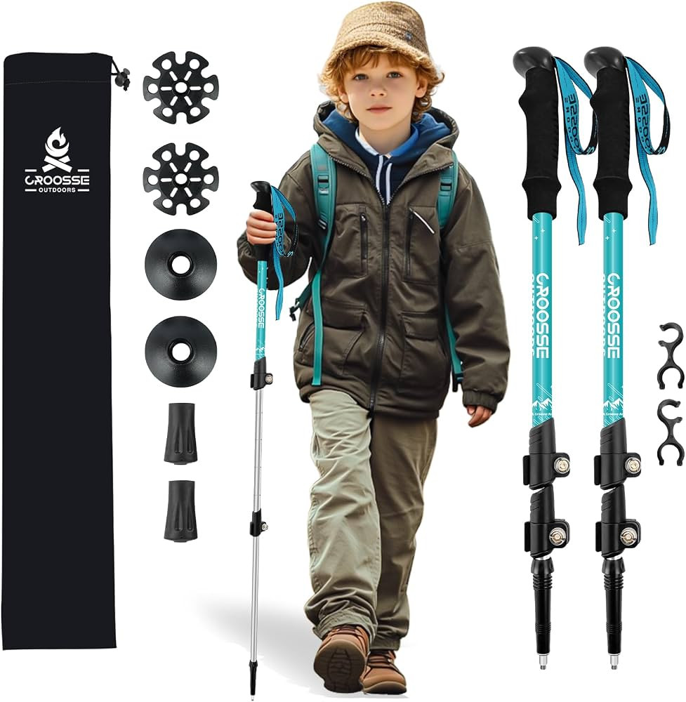 Lightweight Collapsible Kids Hiking Poles - Retractable Kids Hiking Stick, Telescoping Aluminum T... | Amazon (US)