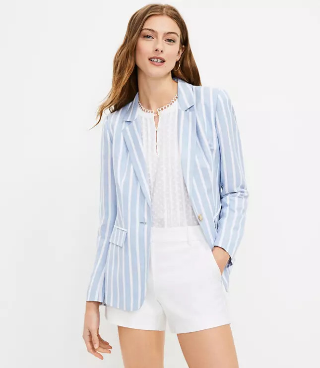 Striped Modern Blazer | LOFT