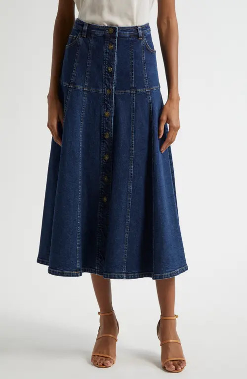 Cinq à Sept Veena Denim Skirt in Oceane at Nordstrom, Size 4 | Nordstrom