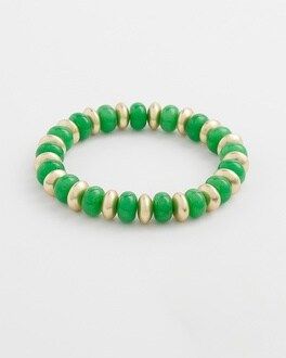 Green Beaded Stretch Bracelet | Chico's