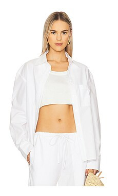 CLYQUE Manana Shirt in White from Revolve.com | Revolve Clothing (Global)