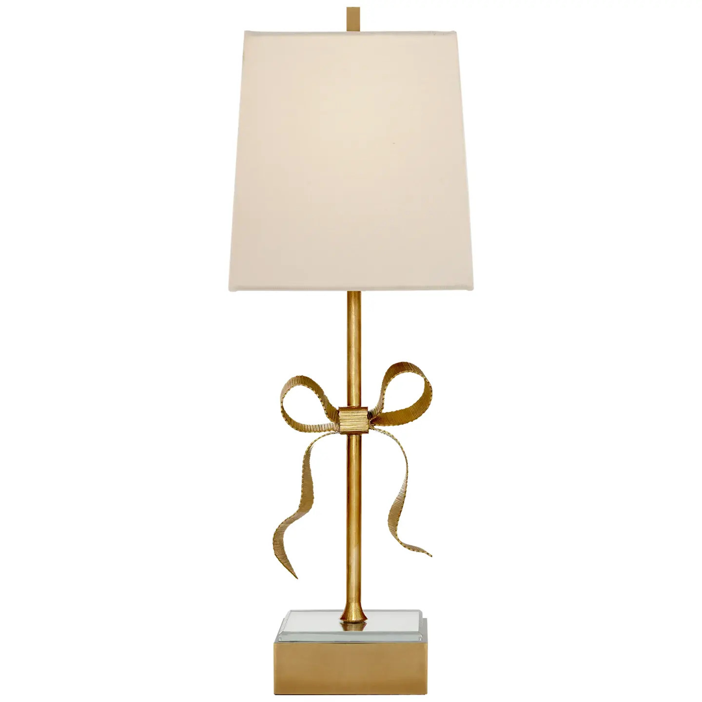 Kate Spade New York for Visual Comfort Signature Ellery Gros-Grain Bow Table Lamp in Soft Brass &... | Chairish