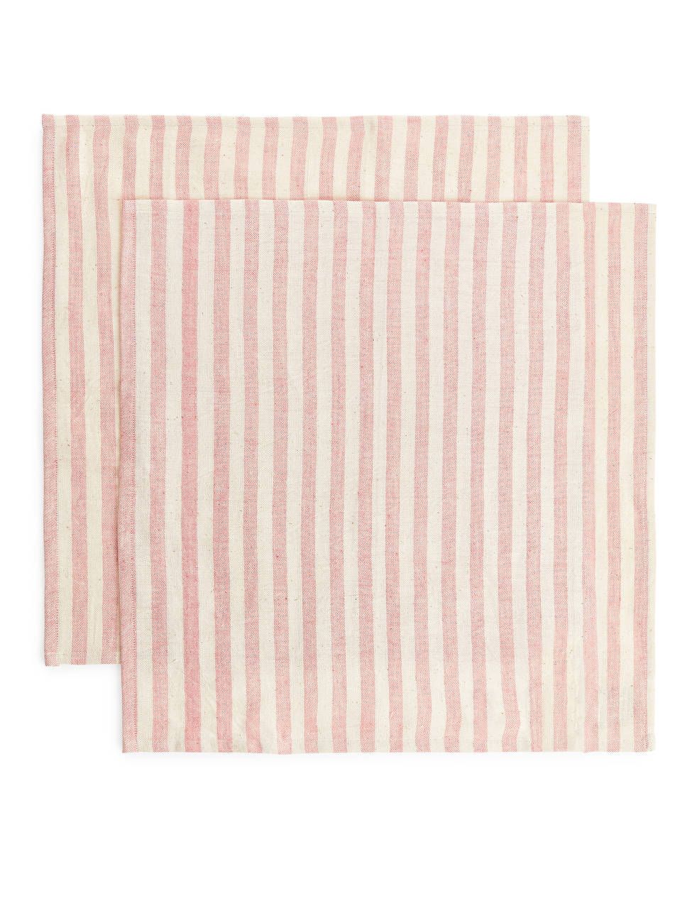 Afroart Cotton Napkin Set of 2 - Beige/Soft Red - ARKET PT | ARKET (US&UK)