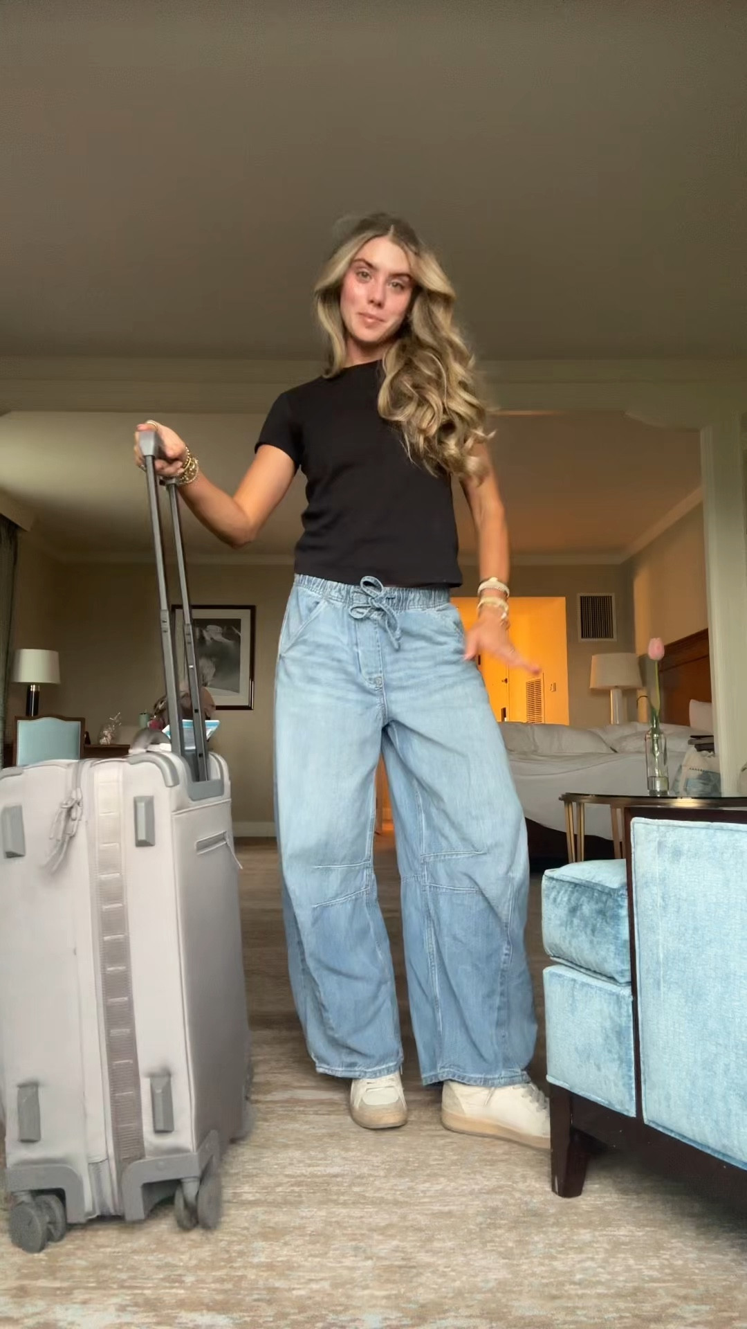 Airport outfit! I’m wearing my Gap Horseshoe jeans they are the comfiest oversized fit size XS size down if in between. My tee is my favorite cuts tomboy tee size XS (code SLOANEV). My sneakers are Shu shop and i used all my @Dagne Dover bags!

#LTKootd #LTKSaleAlert #LTKTravel