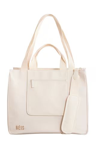 BEIS The East / West Tote in Beige from Revolve.com | Revolve Clothing (Global)