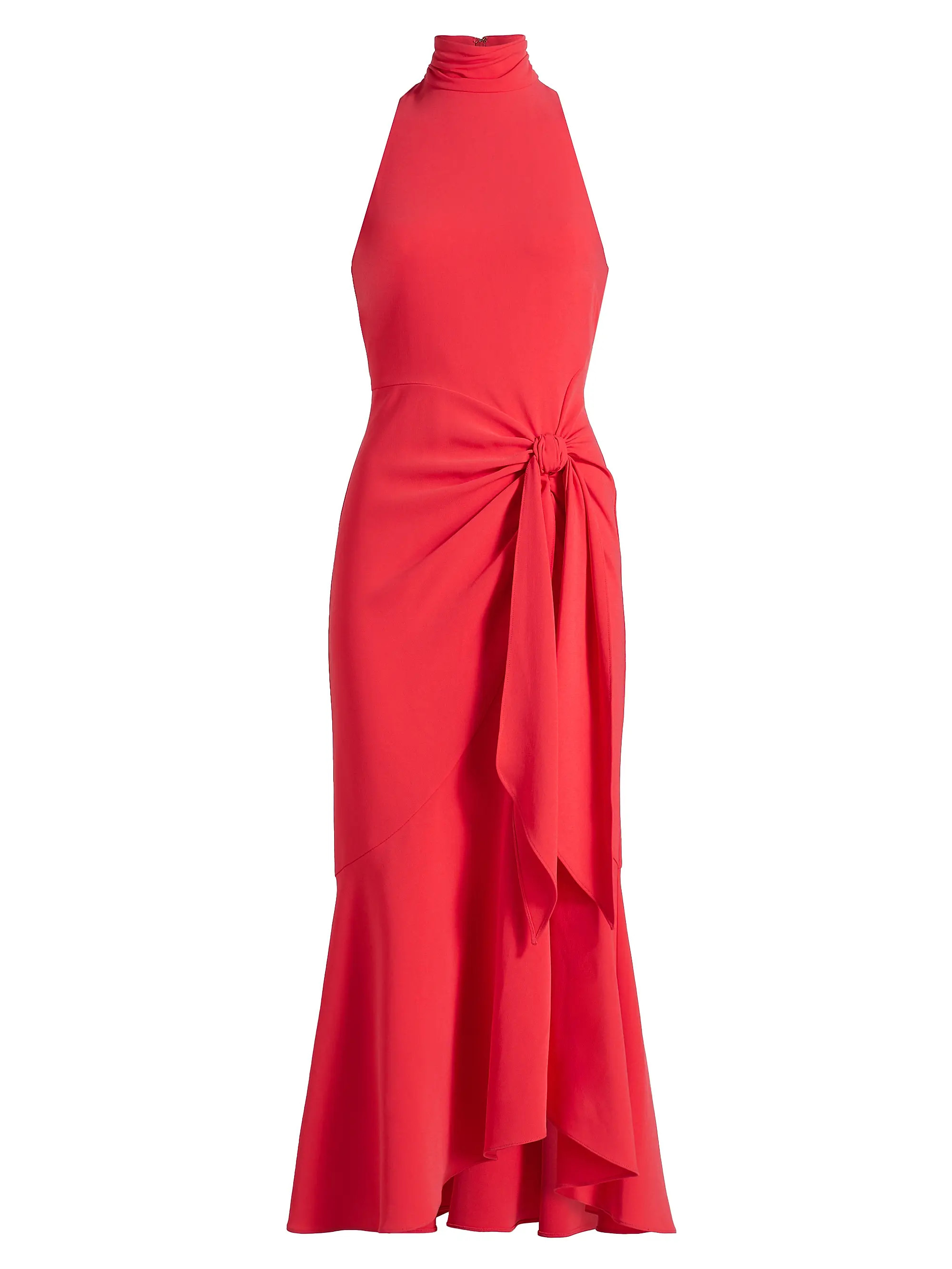 Rori Crepe High-Neck Midi-Dress | Saks Fifth Avenue