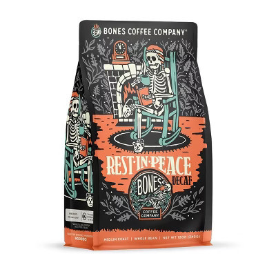 Bones Coffee Company Rest in Peace Decaf 12 oz (Whole Bean) | Target