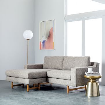 Eddy Reversible Sectional (74&quot;&ndash;90&quot;) | West Elm (US)