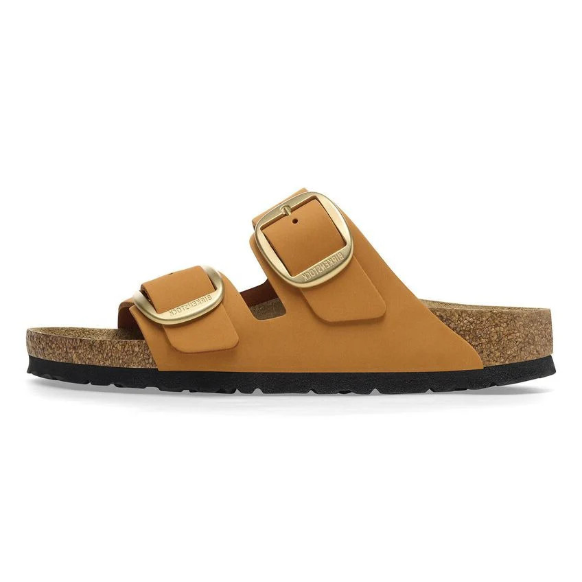 (WMNS) Birkenstock Arizona Big Buckle Nubuck Leather Narrow Fit Sandals 'Burnt Orange' 1026586 | KICKS CREW