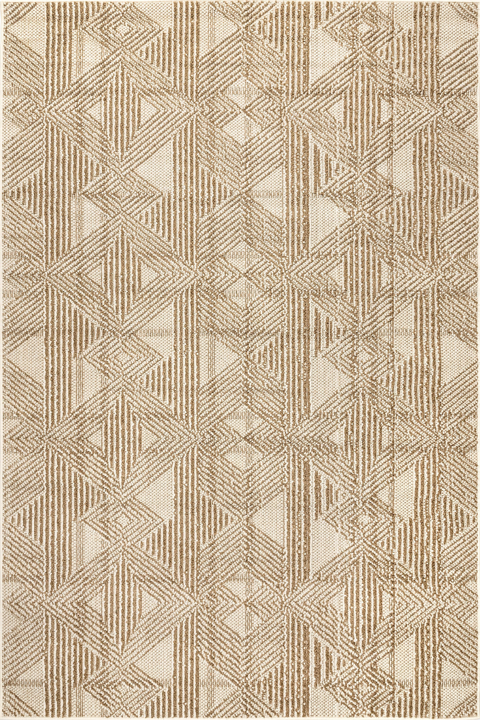 Beige Brandy Diamond Striped 5' 3"" x 7' 6"" rug | Rugs USA