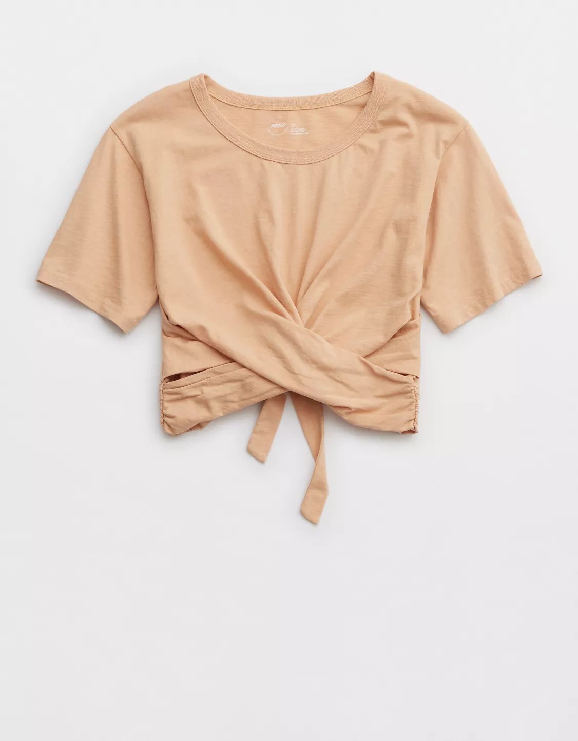 Aerie Cropped Wrapback T-Shirt | American Eagle Outfitters (US & CA)