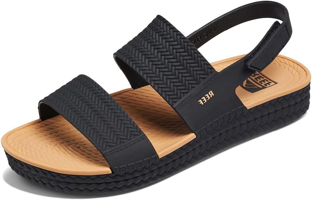 Reef Women's Water Vista Sandal, Black/Tan, 9 | Amazon (US)