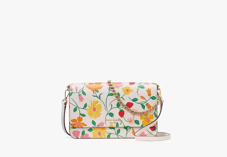 Madison Strawberry Garden Printed Flap Convertible Crossbody | Kate Spade Outlet