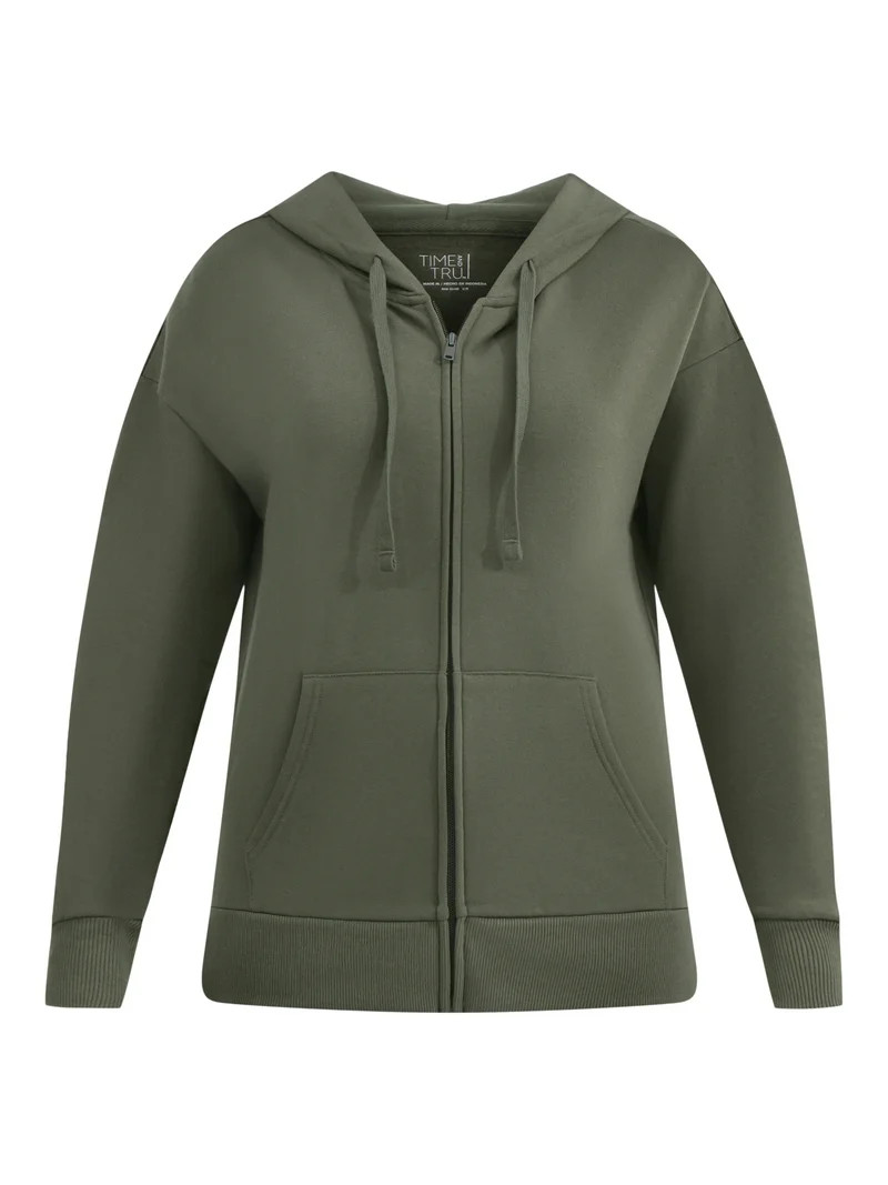 Time and Tru Full Zip Fleece Jacket, Sizes XS-XXXL | Walmart (US)