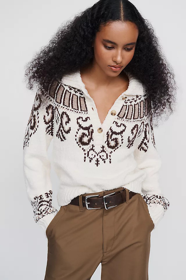 Fair Isle Henley Sweater | Anthropologie (US)