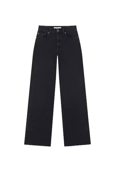 MID-RISE WIDE-LEG COMFORT JEANS | PULL and BEAR UK