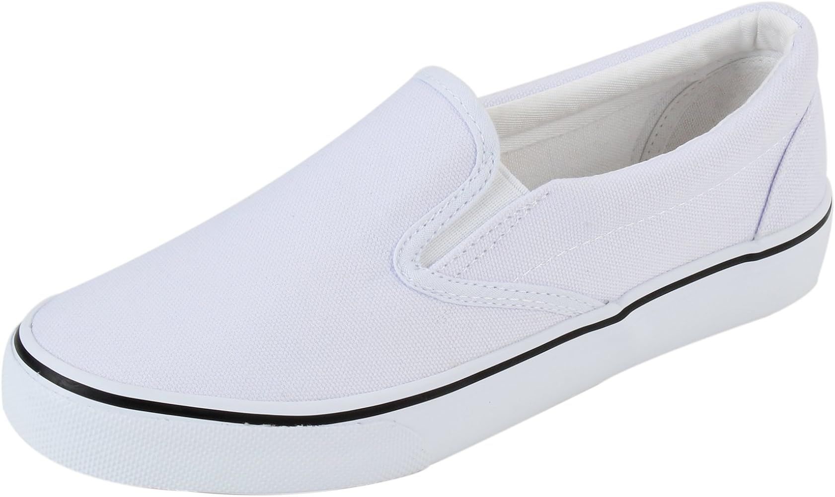 UJoowalk Womens Canvas Slip on Fashion Sneaker Skate Shoe | Amazon (US)