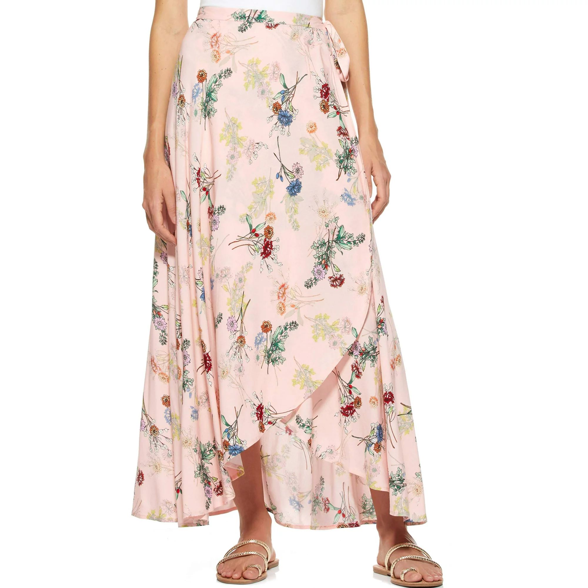 Scoop Printed High Low Wrap Skirt Women’s | Walmart (US)