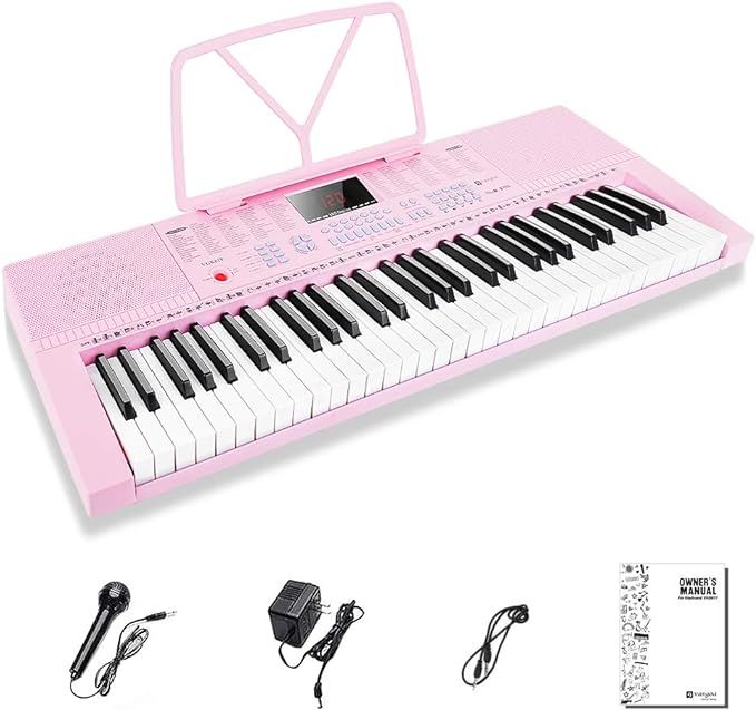 Vangoa VGK610 Piano Keyboard, 61 Mini Keys Portable Music Keyboard for Beginners with Microphone,... | Amazon (US)