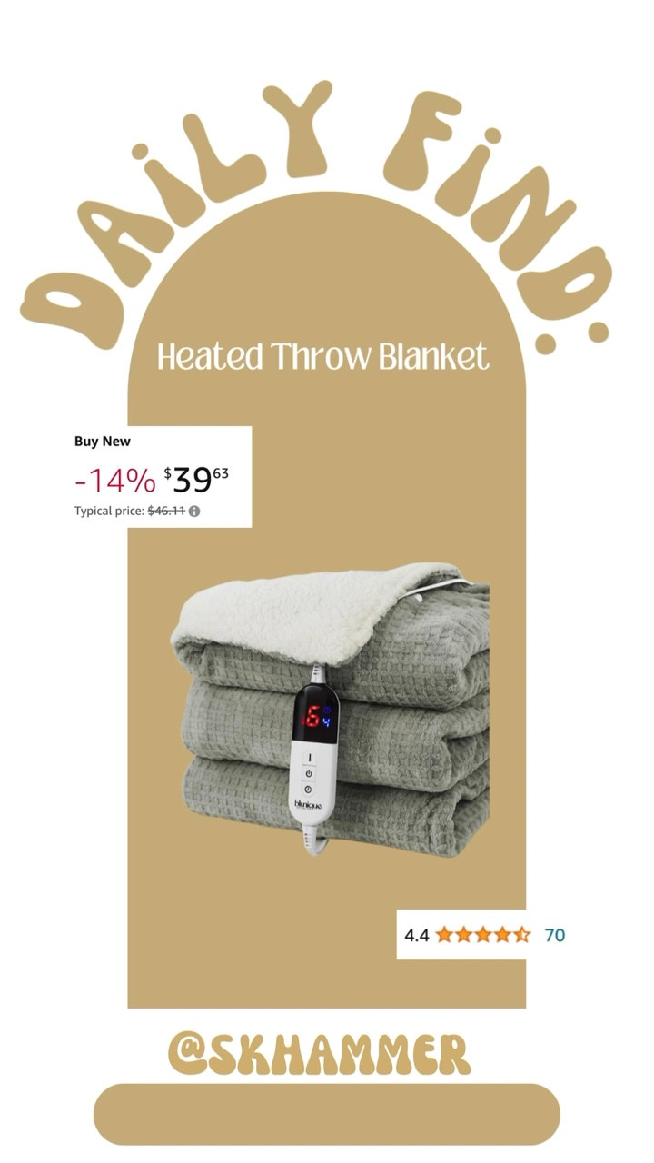 Added this heated
blanket so fast to my cart after the past few snow days we've been having in Nashville!!

#LTKMostLoved #LTKhome #LTKfindsunder50