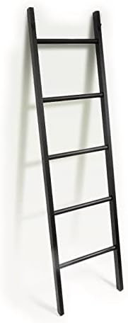 Blanket Ladders for The Living Room, 5 ft Ladder Blanket Holder, White Blanket Ladder, Ladder for... | Amazon (US)