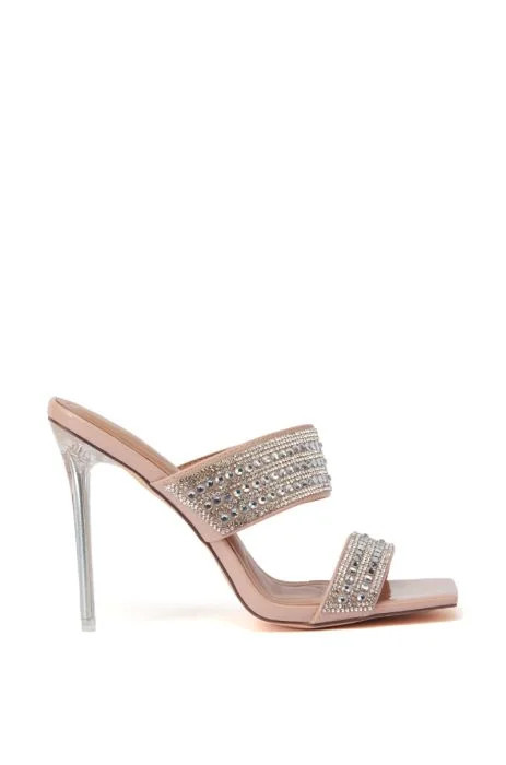 AZALEA WANG YONAH NUDE RHINESTONE SANDAL | AKIRA