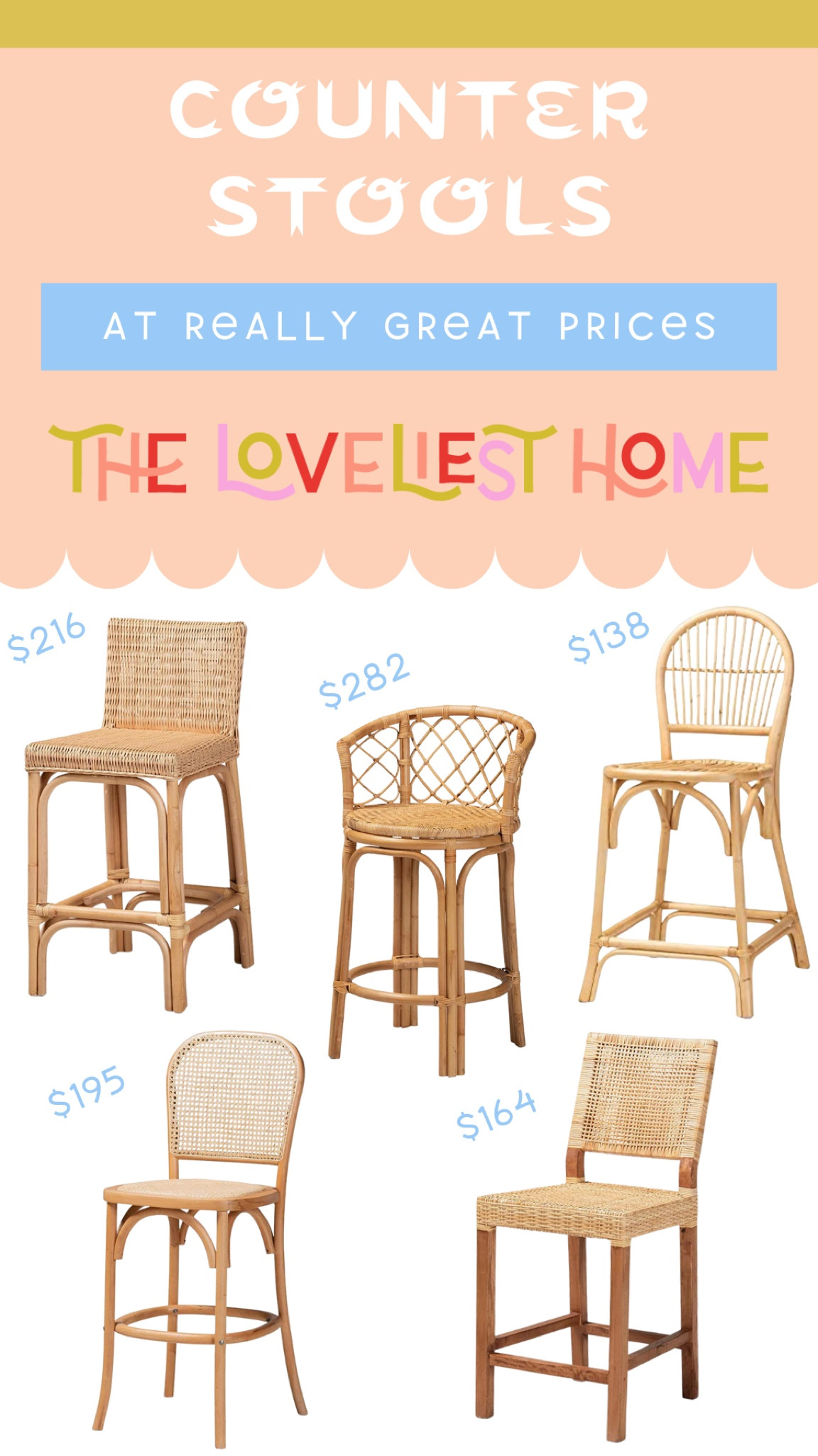 Rattan counter stools at really great prices! 

#LTKhome #LTKFind