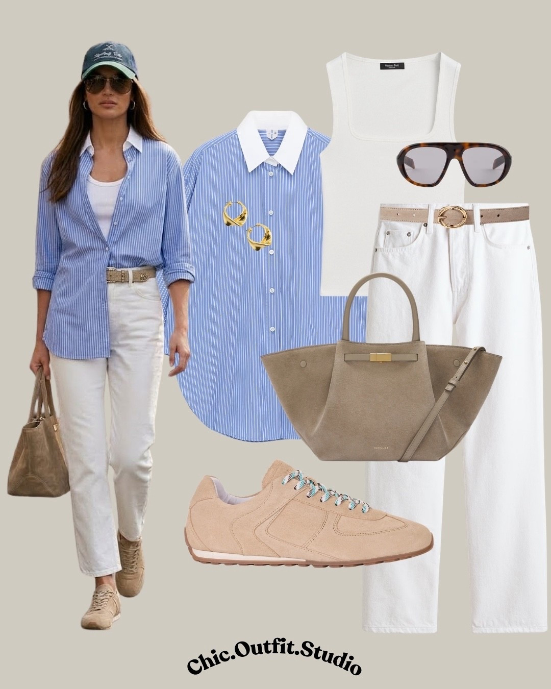 The easiest spring outfit with white jeans 💫
A classic striped blue button-down paired with crisp white denim is one of those combinations that always looks effortless and polished. I styled it with neutral accessories and soft beige sneakers for a relaxed but elevated everyday look.

Perfect for coffee dates, school runs, casual Fridays, weekend errands, or travel days when you want to look put-together but still comfortable.

White jeans are one of my favorite wardrobe staples for spring and summer because they instantly brighten any outfit while keeping it minimal and chic 🤍

✨Tags :
white jeans outfit, spring outfit ideas, casual chic outfit, blue button down outfit, neutral outfit, everyday outfit inspiration, spring casual style, white denim outfit, minimalist outfit, weekend outfit, effortless style


#LTKstyletip #LTKspring #LTKjeans