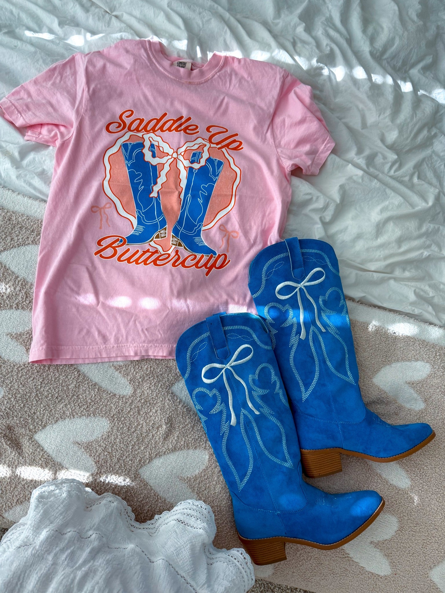 Saddle Up Buttercup 💙🎀 

#Cobalt #Coquette #Country #OOTD #PinkLily #KristaHorton #Collab #CountryConcertOutfit #FestivalSeason #Boots #CowboyBoots #BlueBoots

#LTKFestival #LTKShoeCrush #LTKStyleTip