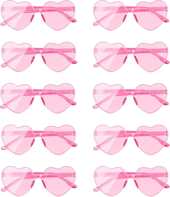 White Green Blue Purple Hot Pink Red Heart Sunglasses for Women, Heart Shaped Sunglasses Bulk Par... | Amazon (US)