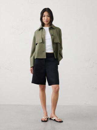 Vegan Suede Short Trench | Banana Republic Factory