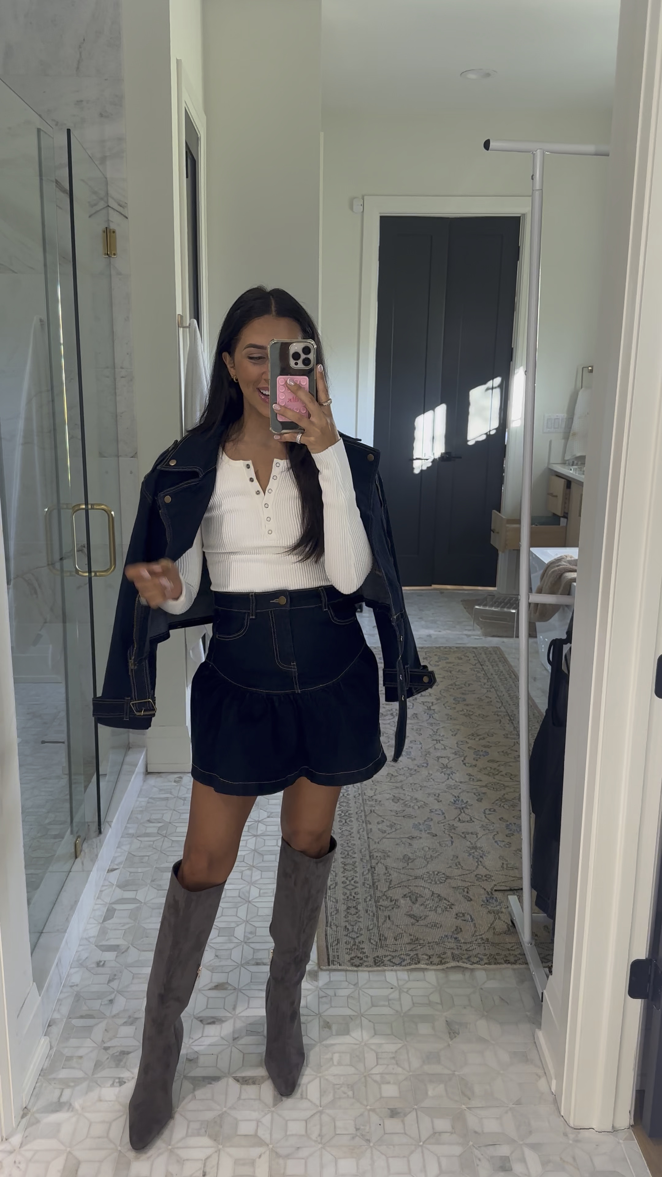 Top: small
Skirt: small
Jacket: small

Code: dede30 for 30% off sitewide & in store! This denim set is adorable & would be so good for summer concerts 

Dressupbuttercup.com #dressupbuttercup #dederaad 

#LTKSaleAlert #LTKFindsUnder50 #LTKStyleTip