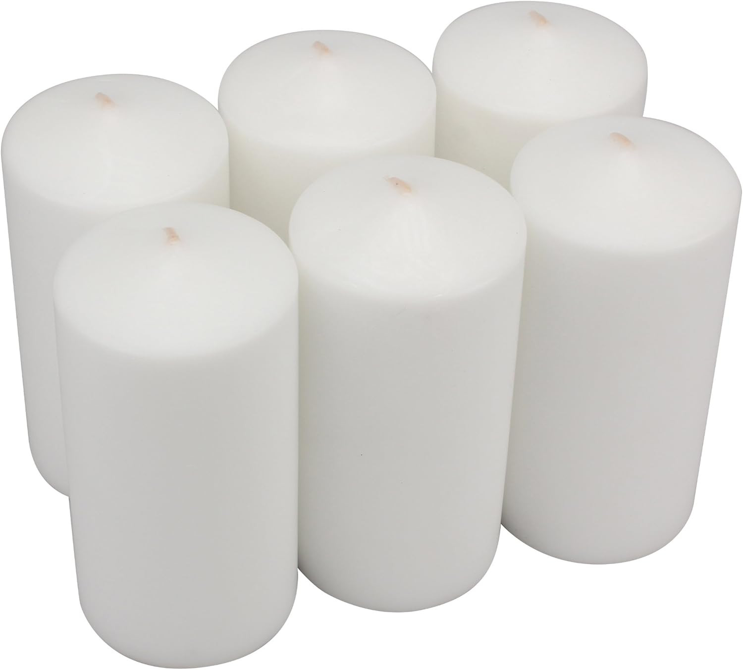 Stonebriar Tall 3x6 Inch Unscented Pillar Candles,White, 6 count | Amazon (US)