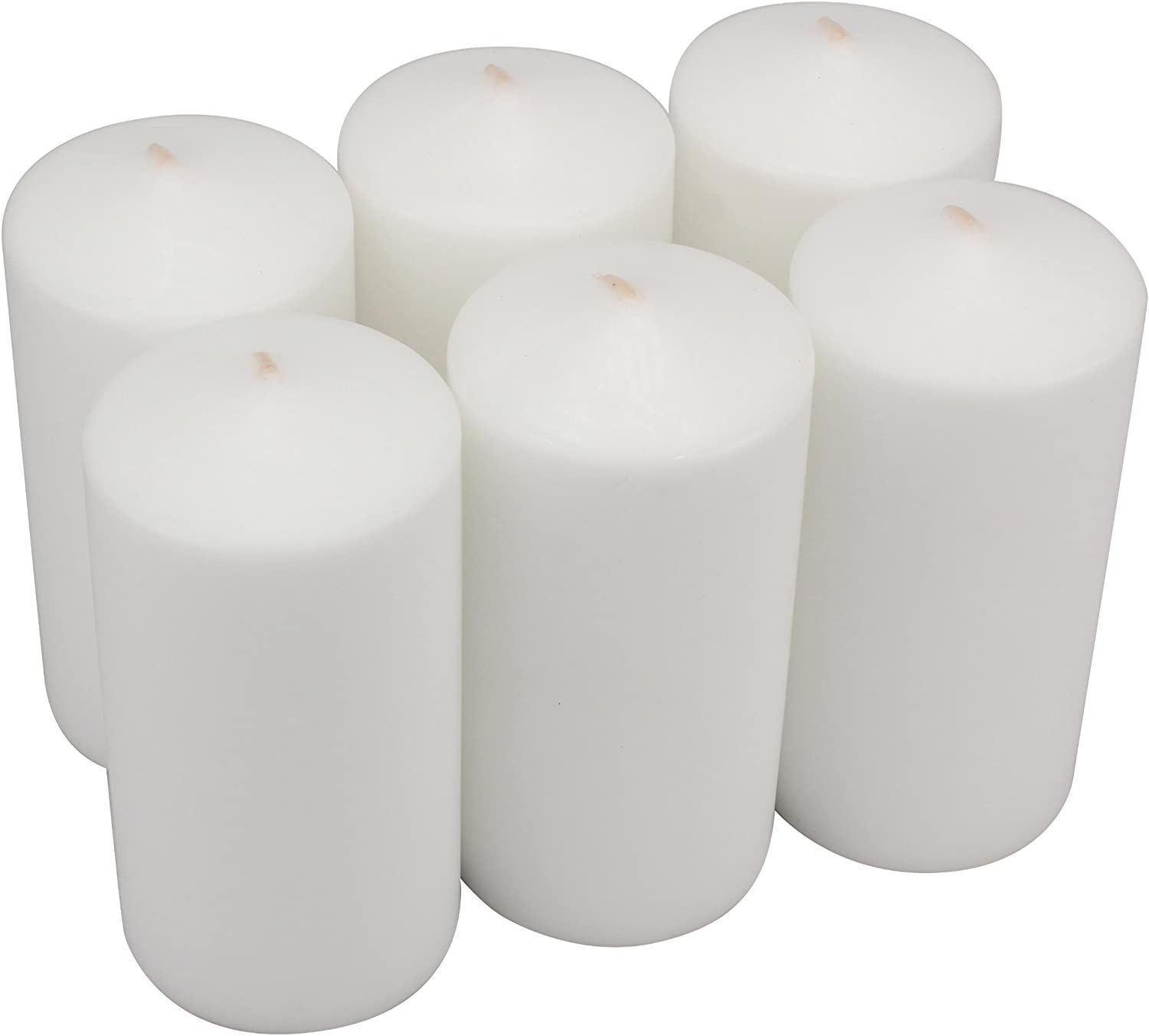 Stonebriar Tall 3x6 Inch Unscented Pillar Candles,White, 6 count | Amazon (US)