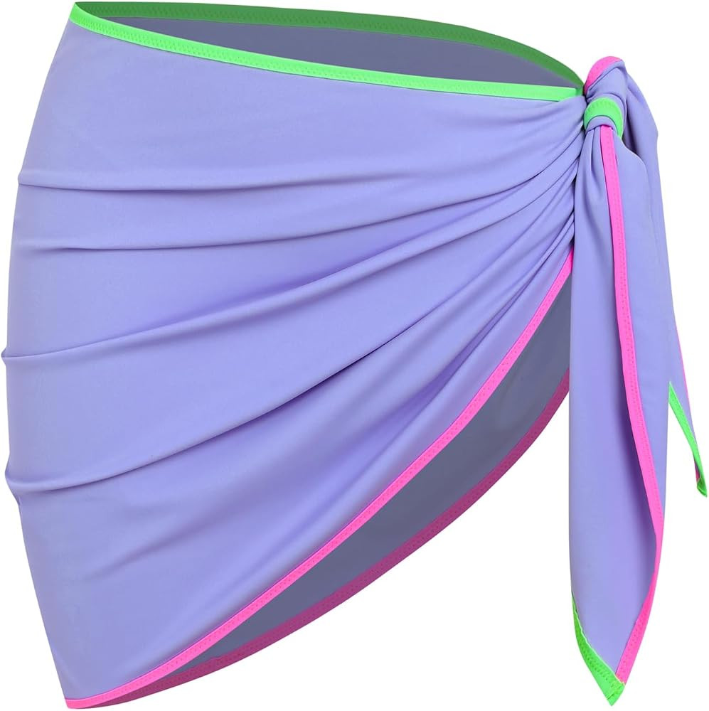 ZAFUL Women Beach Sarong Bathing Suit Wrap Skirt Textured Bikini Swimsuit Cover Ups for Swimwear | Amazon (US)