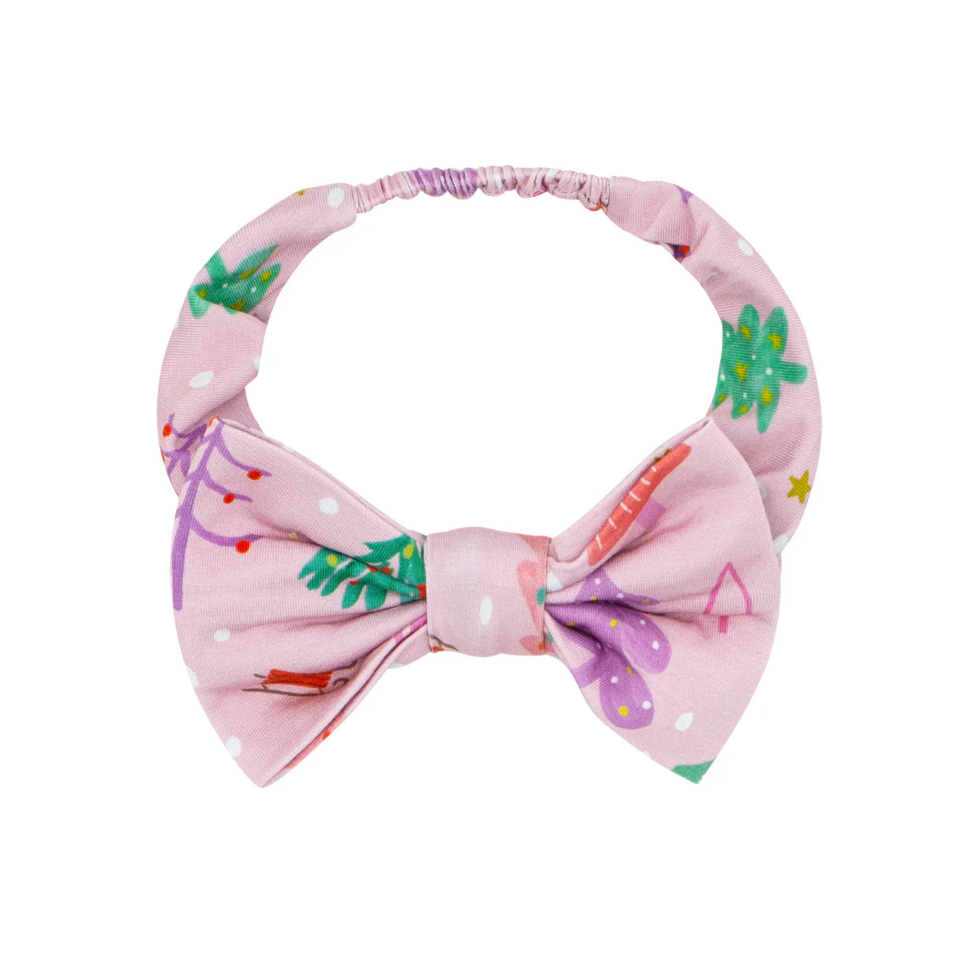 Pink Merry & Bright Luxe Bow Headband | Little Sleepies