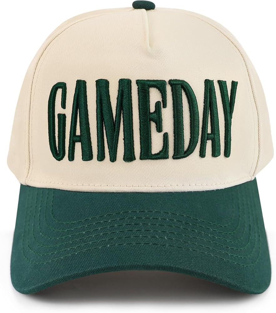 Game Day Hat for Women Men Vintage Embroidered Football Softball Basketball Caps World Soccer Cup... | Amazon (US)