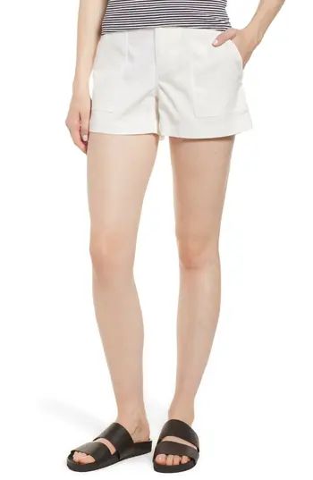 Women's Nordstrom Signature Patch Pocket Shorts, Size 0 - White | Nordstrom