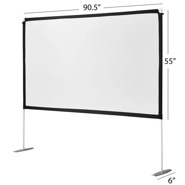 onn. 100" Portable Indoor/Outdoor 16:9 Theater Projection Screen, Detachable Legs, White, 1000241... | Walmart (US)