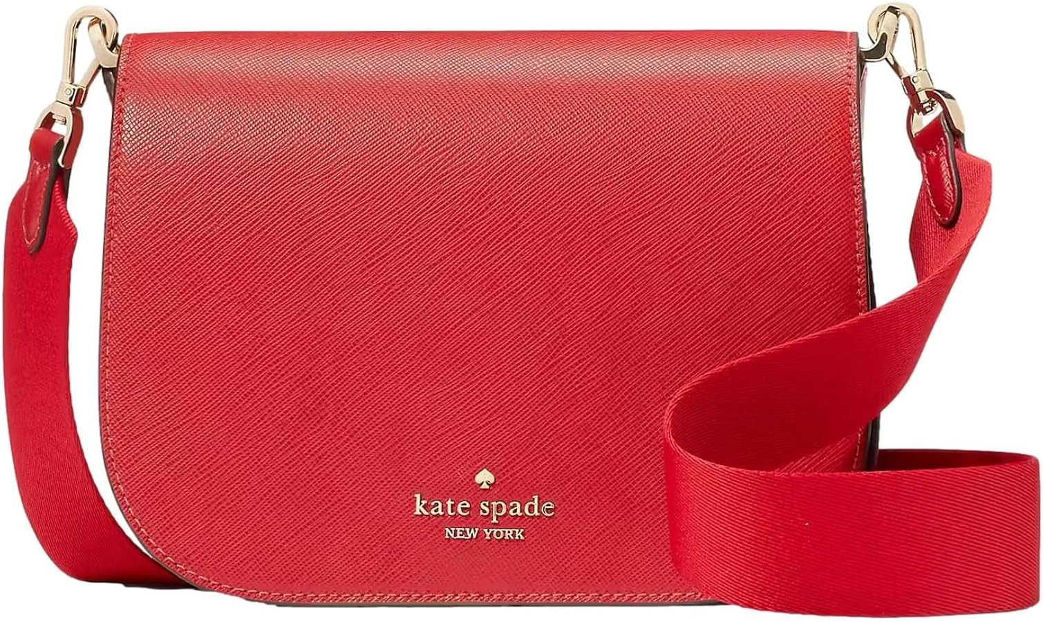 Kate Spade New York Women's Madison Saffiano Leather Saddle Bag, Candied Cherry | Amazon (US)